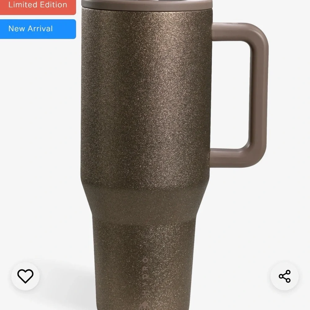 HydroJug Metallic Gold Glitter Travel Tumbler - Picture 2 of 2